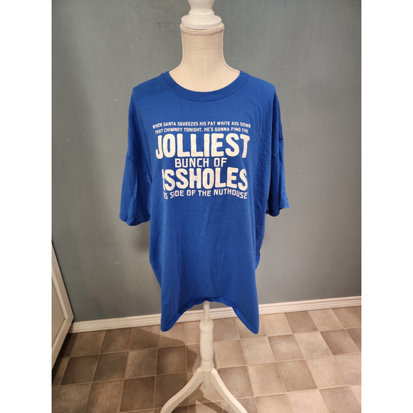 Gildan Other - Gildan Christmas 100% heavy cotton short sleeve T-shirt Jolliest bunch or Aholes